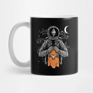 Astronaut Skate Ethereum Crypto ETH Coin To The Moon Crypto Token Cryptocurrency Wallet Birthday Gift For Men Women Kids Mug